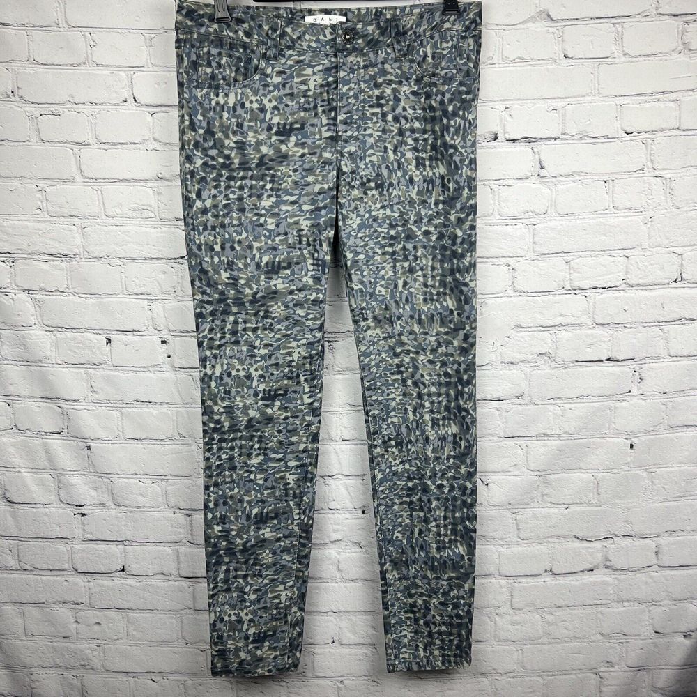 CAbi 604 Modern Camo Jegging Camouflage Stretch Cotton Skinny Pant‎ Sz 8 MidRise